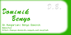 dominik benyo business card